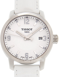 Tissot Srebrny/Skóra Ø39 mm T055.410.16.017.00