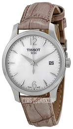 Tissot Tradition Lady Biały/Skóra Ø33 mm T063.210.17.117.00