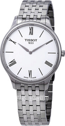 Tissot Tradition Biały/Stal Ø39 mm T063.409.11.018.00