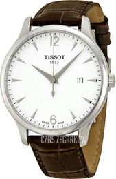 Tissot Tradition Biały/Skóra Ø42 mm T063.610.16.037.00