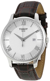Tissot Tradition Srebrny/Skóra Ø42 mm T063.610.16.038.00
