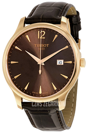 Tissot Tradition Gent Brązowy/Skóra Ø42 mm T063.610.36.297.00