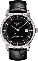 Tissot Luxury Czarny/Skóra Ø41 mm T0864071605100