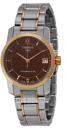 Tissot Tissot T-Classic Brązowy/Stal w kolorze różowego złota Ø32 mm T087.207.55.297.00