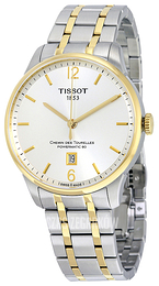 Tissot Chemin Des Tourelles Automatic Gent Srebrny/Stal w odcieniu złota Ø42 mm T099.407.22.037.00