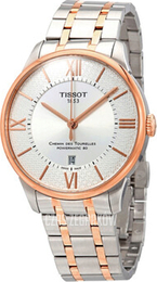 Tissot Chemin Des Tourelles Srebrny/Stal w kolorze różowego złota Ø42 mm T099.407.22.038.01