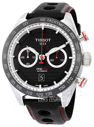 Tissot T-Sport Prs 516 Automatic Chronograph Czarny/Skóra Ø45 mm T100.427.16.051.00