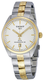 Tissot PR 100 Automatic Gent Srebrny/Stal w odcieniu złota Ø39 mm T101.407.22.031.00