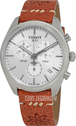 Tissot Pr 100 Srebrny/Skóra Ø41 mm T101.417.16.031.01