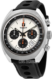 Tissot Heritage Biały/Skóra Ø46.6 mm T124.427.16.031.00