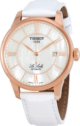 Tissot Le Locle Automatic Gent Biały/Skóra Ø39.3 mm T41.6.453.83