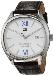 Tommy Hilfiger Srebrny/Skóra Ø44 mm 1710364