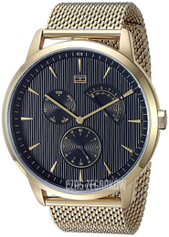 Tommy Hilfiger Czarny/Stal w odcieniu złota Ø44 mm 1710386