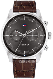 Tommy Hilfiger Sawyer Szary/Skóra Ø44 mm 1710422
