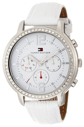 Tommy Hilfiger Reily Biały/Skóra Ø40 mm 1781009