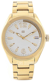 Tommy Hilfiger Maxi Biały/Stal w odcieniu złota Ø41 mm 1781370