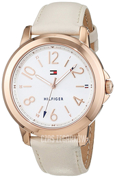 Tommy Hilfiger Dress Biały/Skóra Ø39 mm 1781755