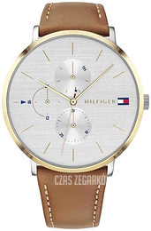 Tommy Hilfiger Srebrny/Skóra Ø40 mm 1781947