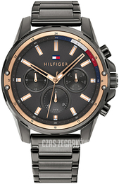Tommy Hilfiger Mason Szary/Stal Ø45 mm 1791790