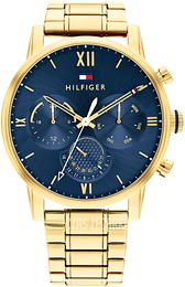 Tommy Hilfiger Sullivan Niebieski/Stal w odcieniu złota Ø44 mm 1791880