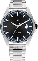 Tommy Hilfiger Carter Czarny/Stal Ø42 mm 1791910