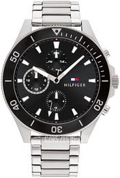 Tommy Hilfiger Larson Czarny/Stal Ø46 mm 1791916