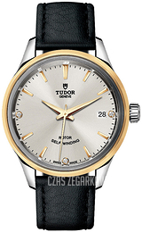 Tudor Style Srebrny/Skóra Ø34 mm 12303-0011