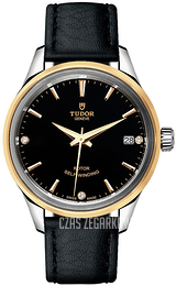 Tudor Style Czarny/Skóra Ø34 mm 12303-0012