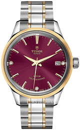 Tudor Style Czerwony/Stal w odcieniu złota Ø34 mm M12303-0015