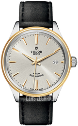 Tudor Style Srebrny/Skóra Ø38 mm 12503-0008