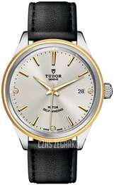 Tudor Style Srebrny/Skóra Ø38 mm 12503-0011