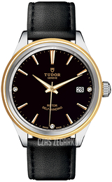Tudor Style Czarny/Skóra Ø38 mm 12503-0012
