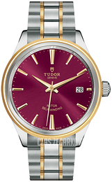 Tudor Style Czerwony/Stal w odcieniu złota Ø38 mm M12503-0013