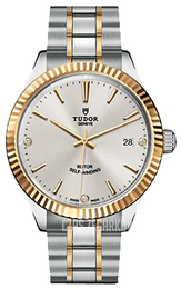Tudor Style Srebrny/18 karatowe żółte złoto Ø38 mm M12513-0009