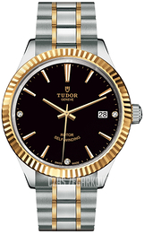 Tudor Style Czarny/Stal w odcieniu złota Ø38 mm M12513-0011