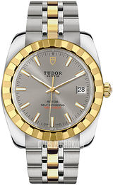 Tudor Classic Date Srebrny/Stal w odcieniu złota Ø38 mm 21013-0001