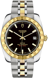 Tudor Classic Date Czarny/Stal w odcieniu złota Ø38 mm 21013-0003