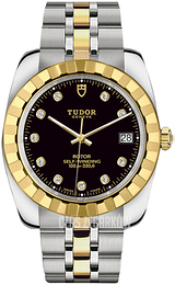 Tudor Classic Date Czarny/Stal w odcieniu złota Ø38 mm 21013-0005