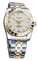 Tudor Classic Date Srebrny/Stal w odcieniu złota Ø38 mm 21013-62583-SLIDSTL