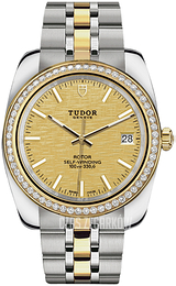 Tudor Classic Date Żółte złoto/Stal w odcieniu złota Ø38 mm 21023-0009