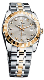 Tudor Classic Date-Day Szary/Stal w odcieniu złota Ø41 mm 23013-62113-GRDIDSTL