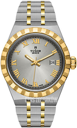 Tudor Royal Srebrny/18 karatowe żółte złoto Ø28 mm M28303-0001