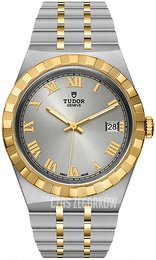 Tudor Royal Srebrny/18 karatowe żółte złoto Ø38 mm M28503-0001