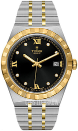 Tudor Royal Czarny/18 karatowe żółte złoto Ø38 mm M28503-0004