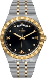 Tudor Royal Czarny/18 karatowe żółte złoto Ø41 mm M28603-0005