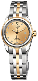 Tudor Glamour Date Szampański/18 karatowe żółte złoto Ø26 mm M51003-0003