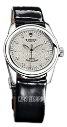 Tudor Glamour Date Srebrny/Skóra Ø31 mm 53000-SDIDBPLSP