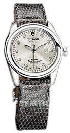Tudor Glamour Date Srebrny/Skóra Ø31 mm 53000-SDIDGLZS