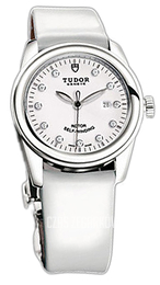 Tudor Glamour Date Biały/Skóra Ø31 mm 53000-WDIDWPLS