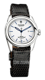 Tudor Glamour Date Biały/Skóra Ø31 mm 53000-WIDBLZSP